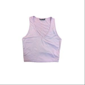 Lavendar V-neck Crop Top